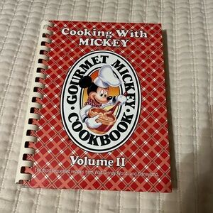 Disney Cookbook with Cream and Red‎ Accents